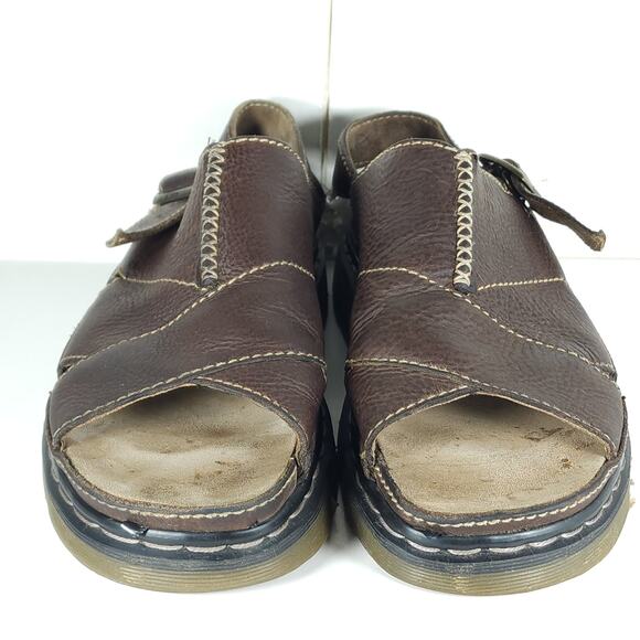 Dr. Martens Vtg Y2K Men\'s US 12 Brown Leather Strappy Fisherman Sandals England main image 15